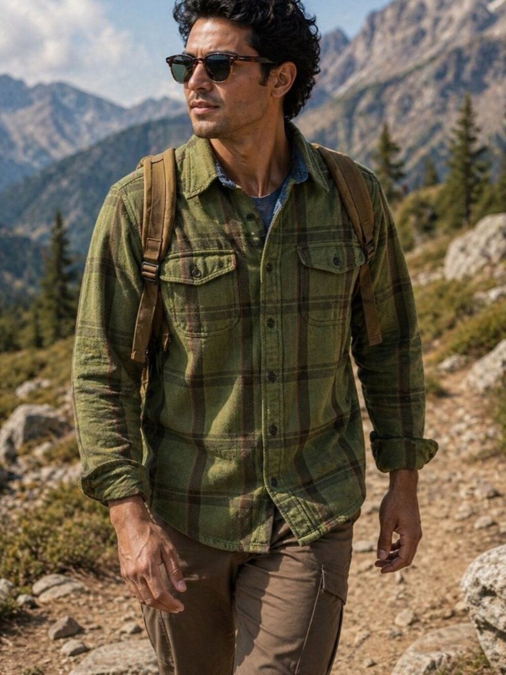 Outerknown Plaid Flannel Button Down Shirt Organic Cotton Workwear Size Large